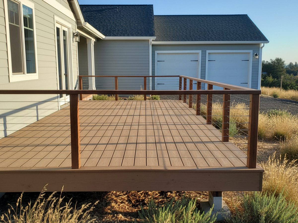 Custom Deck Design completed by Charis Deck Solutions in Riverside, CA